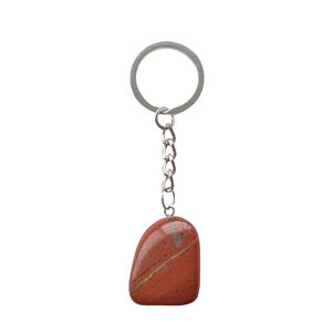 Porte-clés en cristal de haute qualité, jaspe rouge, pierre naturelle, cadeaux pour femmes, vente en gros - Product Image 1