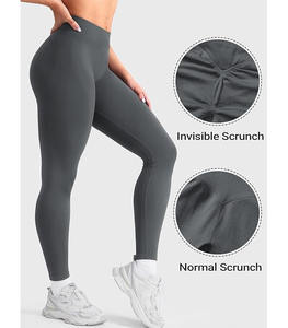Leggings Deportivos Transpirables con Efecto Levanta Glúteos para Mujer, Cintura Elástica, Sin Costuras, Efecto Scrunch, 24 Pulgadas, para Gimnasio, Yoga - Product Image 3