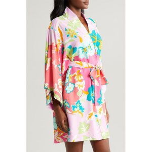 Al por mayor: Camisón de seda 100% transpirable para mujer, estilo kimono largo y sexy, de alta calidad, ideal para otoño y bodas. - Product Image 4