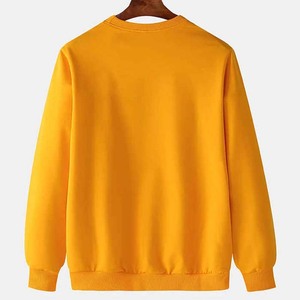 Sudadera de Hombre con Bloques de Color Amarillo, Manga Raglán, Cuello Redondo, Corte Regular, Tejido de Algodón, Ropa Casual de Otoño, Todas las Tallas - Product Image 3