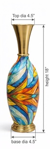Venta Directa de Fábrica, Florero Moderno Hecho a Mano, Recubierto de Polvo Metálico, para Decoración del Hogar/Bodas - Product Image 6