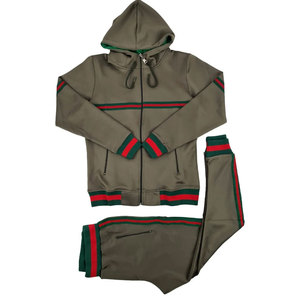 Ensemble de survêtement de sport de qualité supérieure à manches longues avec fermeture éclair et pantalon de jogging en molleton, ensemble 2 pièces, design personnalisé - Product Image 1