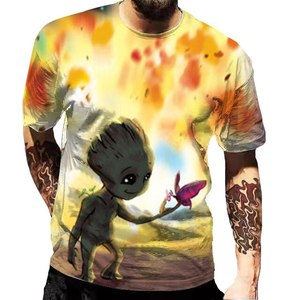 Camiseta de Sublimación para Hombre, Manga Corta, Diseño con Estampado de Llamas, Tallas Grandes, Camisetas para Hombre con Impresión Bajo Demanda, Camiseta de Verano para Hombre - Product Image 3