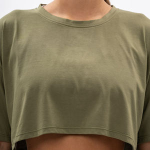 Camiseta Corta Oversize Premium para Mujer – Estilo Holgado con Hombros Caídos, Ropa Casual Urbana, Transpirable y Ecológica - Product Image 2