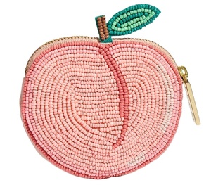 Porte-monnaie perlé à la mode fait à la main verre perlé fermeture éclair sangle mignon Apple Design portefeuille élégant nouveau Look couture broderie - Product Image 1