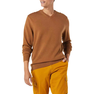 Suéter de Hombre de Manga Larga, Nuevo Estilo, Alta Calidad, Transpirable, Corte Regular, Cuello en V, Tejido - Product Image 3