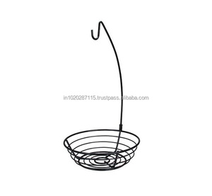 Corbeille à fruits décorative autoportante en fer avec structure filaire complexe pour une pièce maîtresse ou une solution de rangement de comptoir - Product Image 6