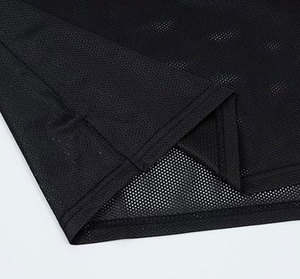 Premium Quality Men Black Mesh <b>Baseball</b> Jersey Short Sleeve V-Neck Moisture Wicking Striped Orange Trim Regular Fit All Seasons - Product Image 5