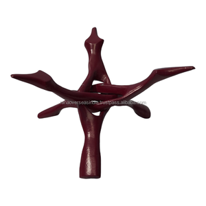 <b>Rustic</b> Metal Tripod Stand Holder Elegant Decorative Sculpture for Tabletop <b>Shelf</b> Living Room Office Display - Product Image 1