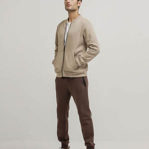 Chaqueta Bomber de Lona para Hombre, Corte Ajustado, con Cuello Alto y Logotipo Frontal Personalizado, Precio Económico al por Mayor - Product Image 4