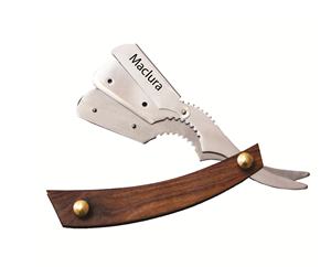 Maquinilla de afeitar de peluquero desechable de una hoja de acero inoxidable con logotipo personalizado, maquinilla de afeitar recta facial plegable profesional de Color personalizado - Product Image 1