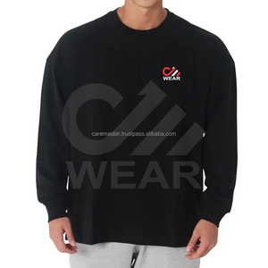 T-shirt en maille à manches courtes pour homme, personnalisé avec votre logo de marque, design uni, coupe oversize – Collection Care Master - Product Image 4