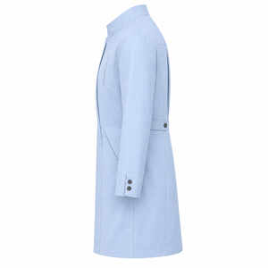 Blouse médicale unisexe bleu clair avec col cheminée, personnalisable, vente en gros, uniforme de travail pour cliniques - Product Image 4