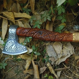 Survival camping <b>axe</b> Industrial grade <b>axe</b> High quality forged <b>axe</b> Custom handmade steel <b>axe</b> <b>Wood</b> handle viking <b>axe</b> - Product Image 5