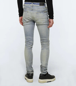 กางเกงยีนส์ทรงสกินนี่เข้ารูปสำหรับผู้ชาย ดีไซน์เนอร์แบรนด์ดัง แฟชั่นสตรีทแวร์ - Product Image 3