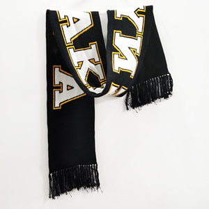 Sportswear Sustainable Scarves Customized Design 100% Knitted Fans Scarf Double Sided Jacquard Football Scarfs OEM Service - Product Image 5