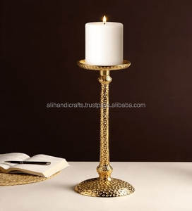 Support de bougie de style vintage en laiton, directement de l'usine indienne, pour table, centre de table, fournisseur en gros - Product Image 3