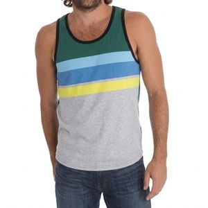 Multi Color <b>Striped</b> Men Gym <b>Vest</b> Breathable Sleeveless Shirt Quick Dry Performance Athlete Workout Training Tank <b>Top</b> - Product Image 1