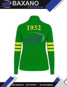 เสื้อคาร์ดิแกนไหมพรมปักลายสีเขียวและเหลืองของชมรมหญิงสาวชื่อชีเอต้าฟี พร้อมแถบสีเหลือง เสื้อสเวตเตอร์ CEP Apparel สำหรับผู้หญิง - Product Image 5