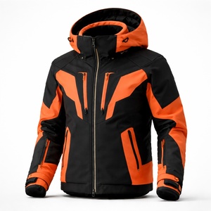OEM <b>Ski</b> <b>Jacket</b> Black <b>Orange</b> Waterproof Breathable Insulated Winter <b>Jacket</b> Supplier Bulk Custom Manufacturer - Product Image 1