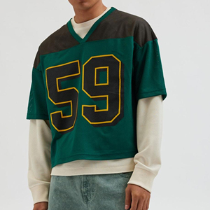 Nouvelle Arrivée 2026 – T-shirt Streetwear de Luxe Personnalisé à Col en V Ample en Maille pour Homme, 100% Polyester, Séchage Rapide, Respirant, Style Hip Hop - Product Image 2