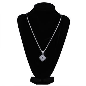 Collar con Colgante de Dados Iced Out para Hombre, con Piedras de Moissanita, Chapado en Oro y Plata, Joyería Hip Hop, Accesorios de Moda - Product Image 5
