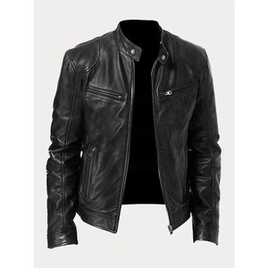 Chaqueta de Cuero Genuino para Hombre, Piel de Cordero, Piel de Oveja, Piel de Cabra, Ropa Exterior de Moda, Venta al Por Mayor, Mejor Precio de Fábrica - Product Image 2
