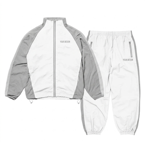 Custom Nylon Tracksuit Men's Two-Piece Jogger Suit <b>Patchwork</b> Windbreaker <b>Jacket</b> And Trousers Sportswear - Product Image 6
