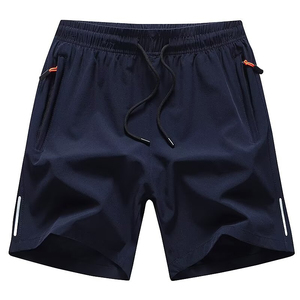 High Quality Best Selling Men's <b>Black</b> Quick Dry Breathable Bermuda <b>Shorts</b> Drawstring Waist Pockets Casual Solid 100% Cotton - Product Image 4