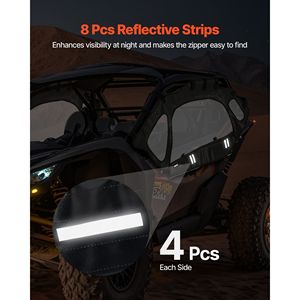 ชุดปิดห้องโดยสารแบบกันลมพร้อมประตูด้านบนแบบนุ่ม สำหรับรถ UTV รุ่น Can-Am Maverick X3 2 ที่นั่ง ปี 2017-2025 พร้อมซิปอัพเกรด - Product Image 6