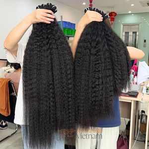 มัดผมมนุษย์แบบขดตรง100% ผมธรรมชาติแท้สีดำยาวมากหนาเต็มหนังกำพร้า - Product Image 6