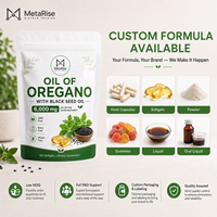 Capsules de gel mou de Regano et d'huile de nigelle, bienfaits antioxydants, usage adulte, suppléments à base de plantes en vrac, approvisionnement direct usine