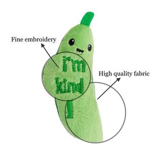 Wholesale Eco-friendly Green Cucumber <b>Plush</b> Chew Toy Interactive Puzzle Pet Supplies Training <b>Cat</b> with Catnip - Product Image 2