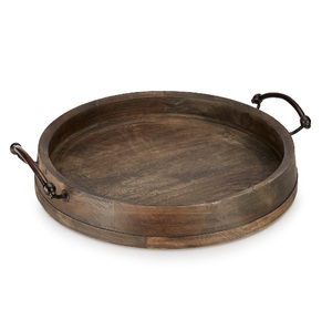 Heavy Duty Wooden Serving Tray Premium Natural Solid Wood Breakfast Tray For <b>Home</b> Kitchen Hotel Restaurant And Daily Use - Product Image 5
