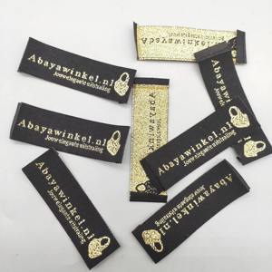 Étiquettes tissées de haute qualité pour sacs à main, étiquettes de marque personnalisées, étiquettes tissées en corde pour meubles, étiquettes principales tissées personnalisées pour vêtements (pour manches) - Product Image 3