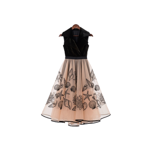 Robe portefeuille pour femme, élégante, à manches courtes, style portefeuille, longueur midi, en tissu doux et extensible, tissée, ornée de perles, pour le quotidien - Product Image 3