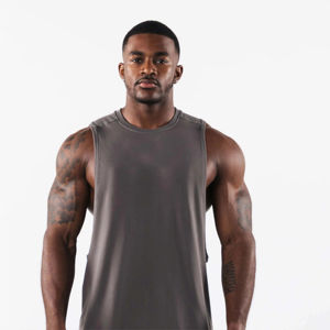 Débardeur pour hommes actifs en coton, écologique, respirant, séchage rapide, vêtements de sport de qualité supérieure pour la gym, l'entraînement et les activités sportives quotidiennes. - Product Image 2