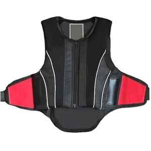 Unisex Equestrian Safety Vest Sleeveless Black Neoprene With Pockets Zipper Closure Breathable Mesh Design - Product Image 6