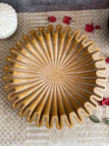 ชามหินอ่อนลายระบายทำมือ: ชามผลไม้ขอบหยัก, จานวงแหวน, ชามตกแต่งขนาดใหญ่, ของขวัญสุดพิเศษ - Product Image 2