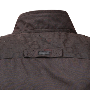 Brown <b>Utility</b> <b>Vest</b> Waterproof Waxed Canvas Multi Pocket Work Jacket Men Full Zip Functional Outdoor Apparel Cargo <b>Vest</b> - Product Image 6