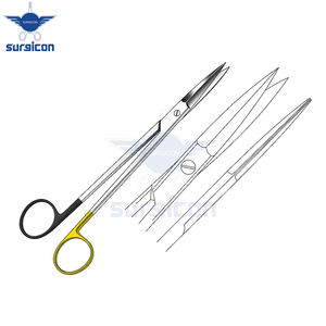 Ciseaux McIndoe 19 cm / 7-1/2 pouces droits pour cartilage, bords extérieurs semi-affûtés, lame simple dentelée Super Cut TC chirurgical - Product Image 6