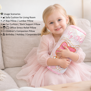Custom Cartoon Cuddle <b>Pillow</b> Soft Velvet Throw Cushion for Kids Reading <b>Bed</b> Rest Sofa - Product Image 2
