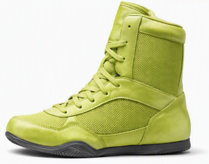 Zapatos de Boxeo Verdes, Duraderos, Ligeros, Antideslizantes, con Cordones, Material PU, Calzado de Entrenamiento para Todas las Estaciones - Product Image 6