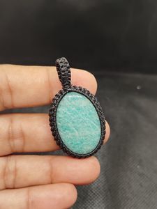 Collar de Macramé Hecho a Mano, Estilo Vintage, con Amazonita y Jaspe, Joyería Trenzada Bohemia - Product Image 6