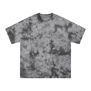 <b>Men's</b> Tie Dye Cotton Short Sleeve Casual T-<b>Shirt</b> Round Neck Summer Breathable 100% Cotton Knitted Fabric ODM Anti-Pilling 300g - Product Image 2