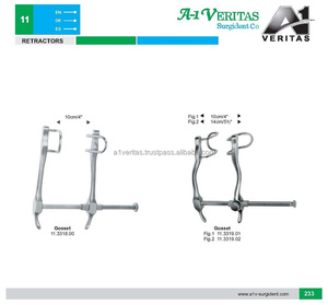 Porte-aiguille manuel réutilisable en acier inoxydable de qualité supérieure A-1 VERITAS Gosset 10 cm pour rétracteur chirurgical abdominal - Product Image 3