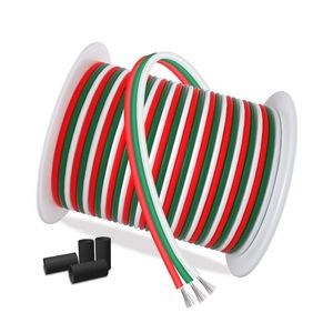 Cavo di Prolunga in Rame Stagnato 22AWG da 30M (100ft) con Connettore a 3 Pin e Filo Intrecciato a 3 Colori per Strisce LED WS281 - Product Image 1