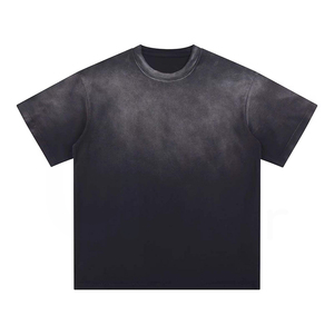 Camiseta de Algodón Negra Sólida para Hombre, Manga Corta, Cuello Redondo, Corte Regular Informal, Estilo Jersey de Punto - Product Image 1