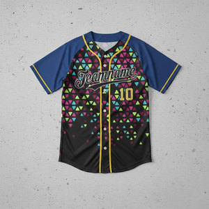เสื้อเบสบอลซอฟต์บอล ระบายอากาศได้ดี แห้งเร็ว ปักโลโก้ ลายทาง พิมพ์ลายดิจิทัล ไซส์ใหญ่ เสื้อกีฬาทีม - Product Image 1
