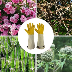 Longs gants de travail en cuir personnalisés résistants à l'eau et aux épines pour le jardinage et l'élagage des roses Protection des mains de sécurité Fonction anti-coupure - Product Image 3